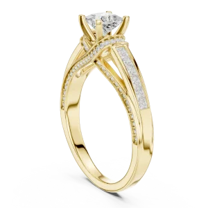 Symmetry Princess Cut Channel-Set Solitaire Engagement Ring - Image 3