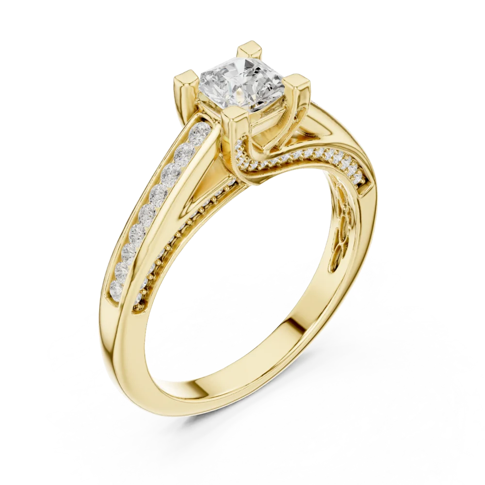 Celebrate your love with this Ethereal Radiant Solitaire Ring. Featuring brilliant DIAMEUR lab-grown diamonds, discover the beauty of modern luxury.