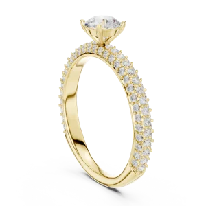 Luminary Round Brilliant Pavé-Set Solitaire Ring - Image 3