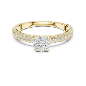 Luminary Round Brilliant Pavé-Set Solitaire Ring - Image 2