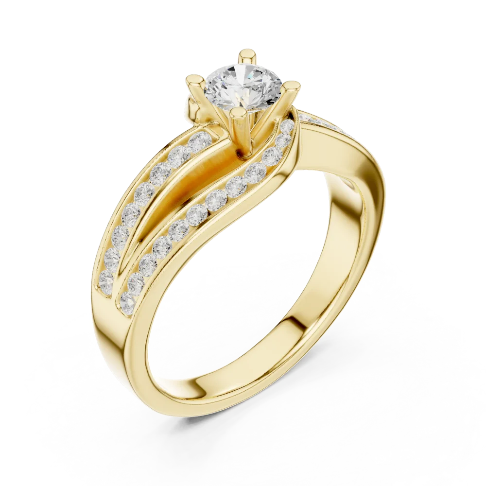 Celebrate forever with this Ethereal Luminary round solitaire ring. Expertly crafted for brilliance, this sustainable luxury piece is a modern classic.