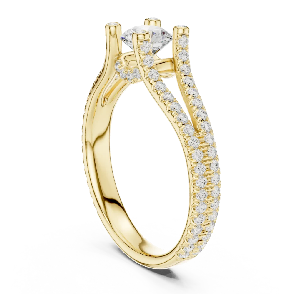 Luminary Round Brilliant Split-Shank Solitaire Ring - Image 3
