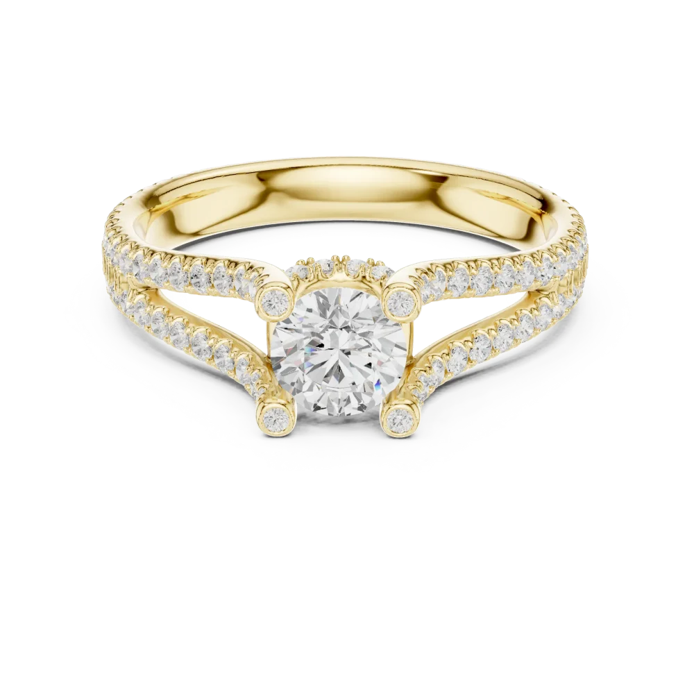 Luminary Round Brilliant Split-Shank Solitaire Ring - Image 2