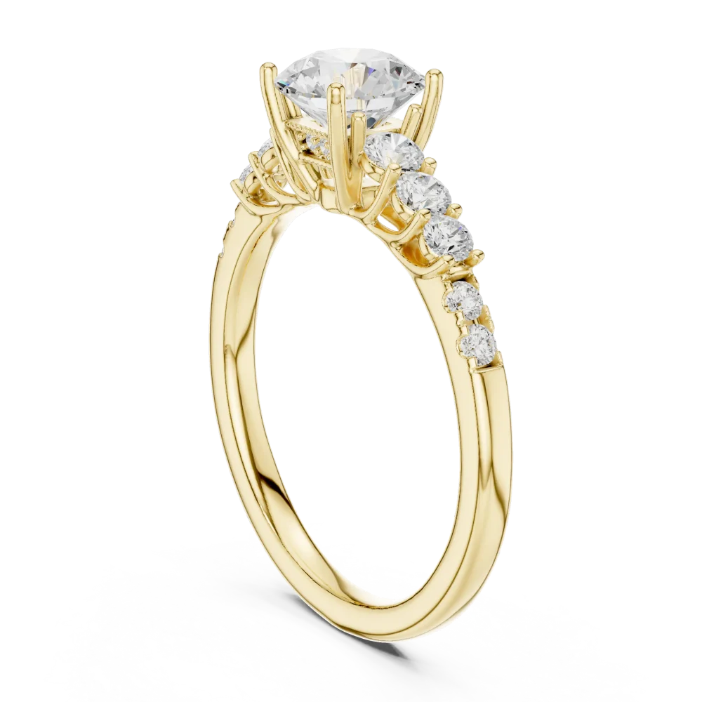 Luminary Round Brilliant Cut Graduated Solitaire Ring - Image 3