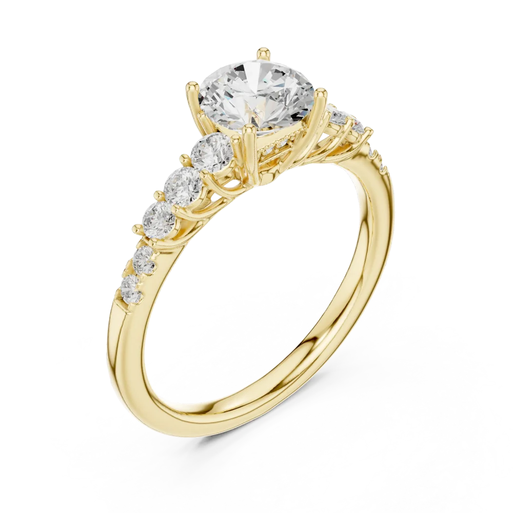 Celebrate forever with our Luminary Round Brilliant Solitaire Ring. Featuring exquisite DIAMEUR diamonds, this modern classic is crafted for elegance.