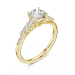 Luminary Round Brilliant Cut Graduated Solitaire Ring