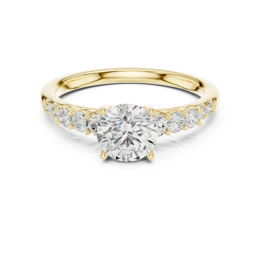 Luminary Round Brilliant Cut Graduated Solitaire Ring - Image 2