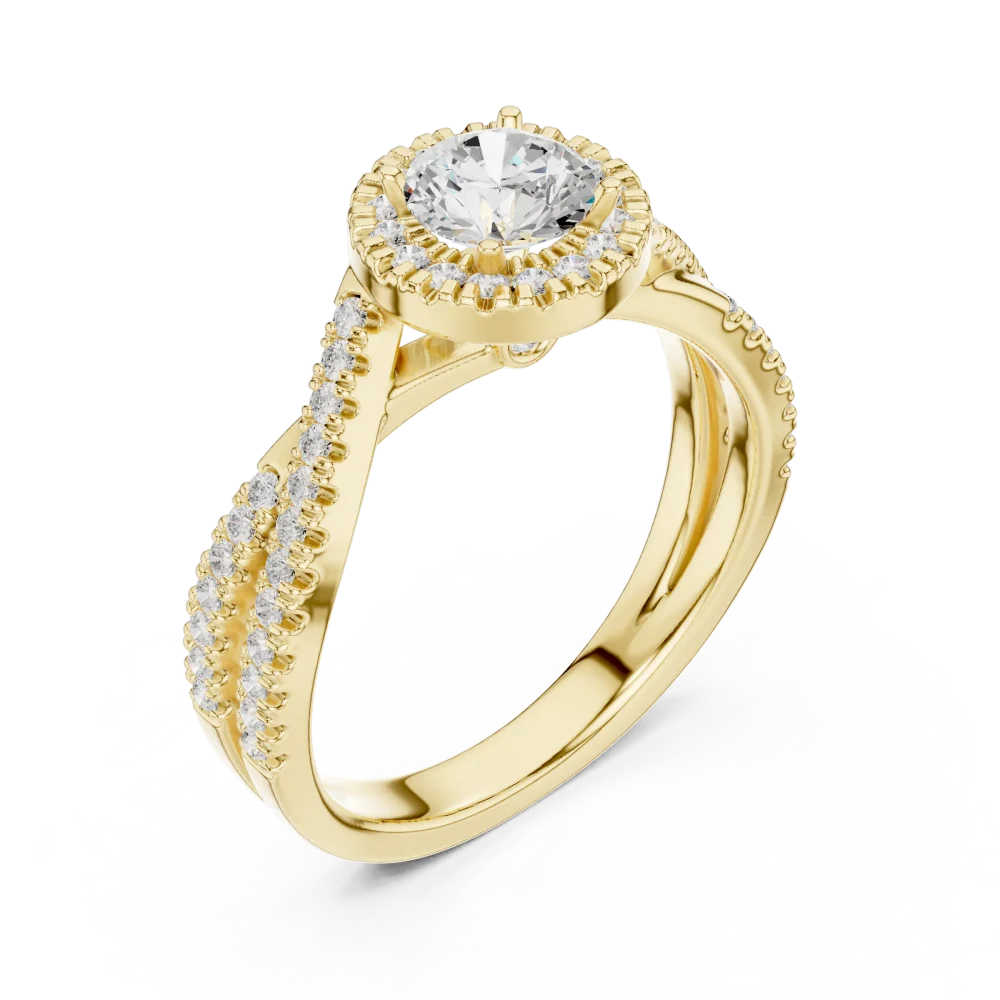 Discover the Luminary Round Brilliant Solitaire Ring. Featuring a stunning lab-grown DIAMEUR diamond, this modern classic radiates elegance. Shop now.