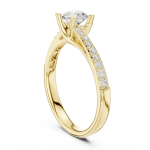 Ethereal Round Brilliant Split-Shank Solitaire Ring - Image 3