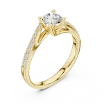 Ethereal Round Brilliant Split-Shank Solitaire Ring