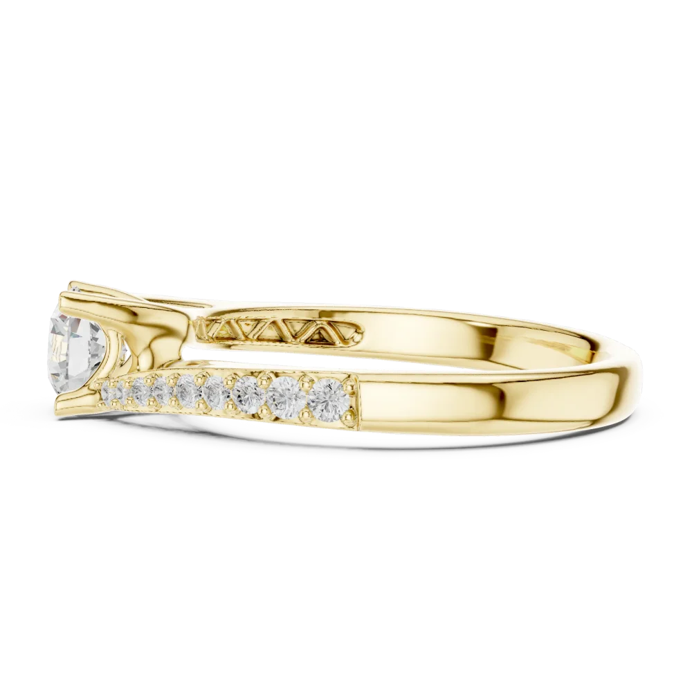 Ethereal Round Brilliant Split-Shank Solitaire Ring - Image 4