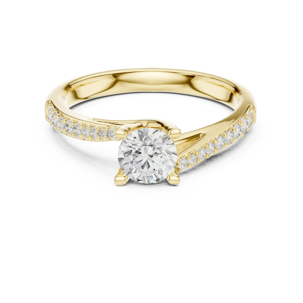 Ethereal Round Brilliant Split-Shank Solitaire Ring - Image 2