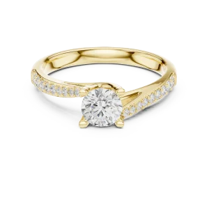 Ethereal Round Brilliant Split-Shank Solitaire Ring - Image 2