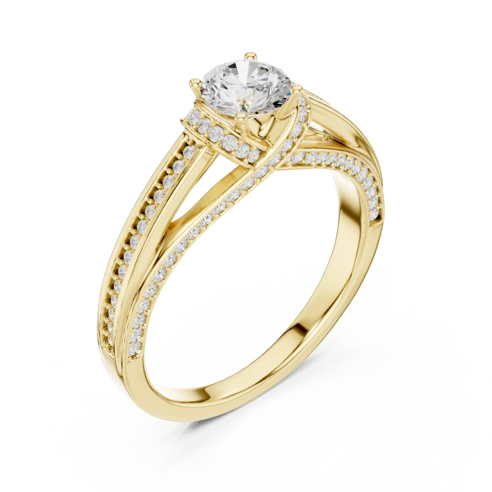 Discover our Luminary round solitaire ring. Exquisitely handcrafted with brilliant DIAMEUR lab-grown diamonds. Elevate your elegance and shop today.