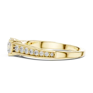 Luminary Round Brilliant Pavé-Set Solitaire Engagement Ring - Image 4