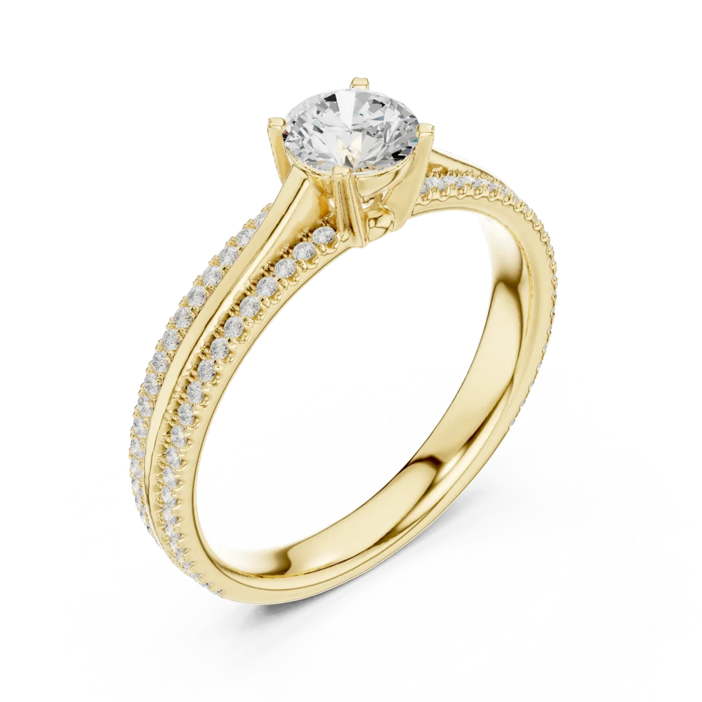 Elevate your style with this Ethereal Luminary Solitaire Ring, featuring a brilliant-cut DIAMEUR lab-grown diamond. Shop this modern classic today.
