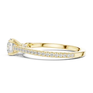 Ethereal Round Brilliant Pavé-Set Solitaire Engagement Ring - Image 4