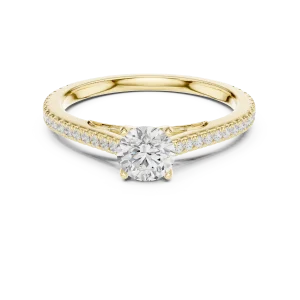 Ethereal Round Brilliant Pavé-Set Solitaire Engagement Ring - Image 2