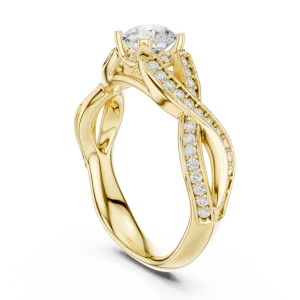 Infinite Radiance Round Brilliant Pavé-Set Solitaire Ring - Image 3