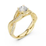 Infinite Radiance Round Brilliant Pavé-Set Solitaire Ring