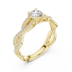 Ethereal Infinity Twist Round Brilliant Solitaire Ring