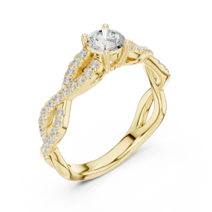 Ethereal Infinity Twist Round Brilliant Solitaire Ring