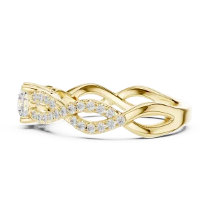 Ethereal Infinity Twist Round Brilliant Solitaire Ring - Image 4