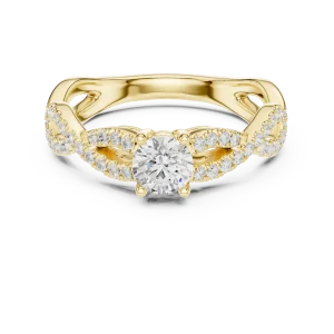 Ethereal Infinity Twist Round Brilliant Solitaire Ring - Image 2