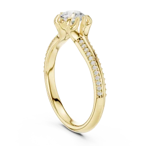 Luminary Round Brilliant Pavé-Set Solitaire Ring - Image 3