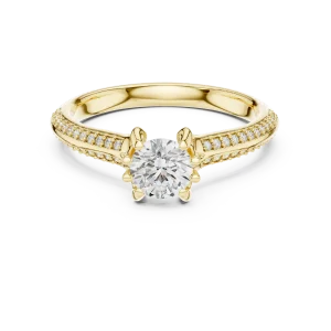 Luminary Round Brilliant Pavé-Set Solitaire Ring - Image 2
