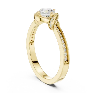 Luminary Round Brilliant Pavé-Set Halo Solitaire Ring - Image 3