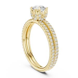 Ethereal Round Brilliant Pavé-Set Solitaire Engagement Ring - Image 3