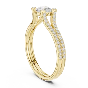 Infinite Luminary Round Cut Pavé-Set Solitaire Ring - Image 3