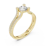 Infinite Luminary Round Cut Pavé-Set Solitaire Ring