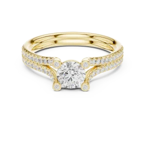 Infinite Luminary Round Cut Pavé-Set Solitaire Ring - Image 2