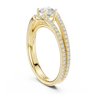 Infinite Luminary Round Cut Pavé-Set Solitaire Ring - Image 3