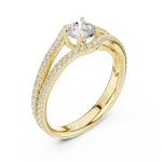 Infinite Luminary Round Cut Pavé-Set Solitaire Ring