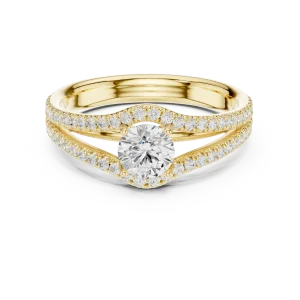Infinite Luminary Round Cut Pavé-Set Solitaire Ring - Image 2