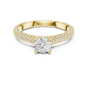 Luminary Round Brilliant Pavé-Set Solitaire Engagement Ring - Image 2