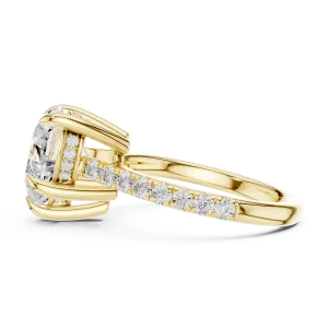Ethereal Heart Solitaire Pavé Engagement Ring - Image 4