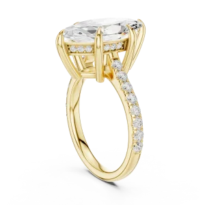 Ethereal Marquise Cut Hidden Halo Solitaire Ring - Image 3