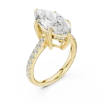 Ethereal Marquise Cut Hidden Halo Solitaire Ring