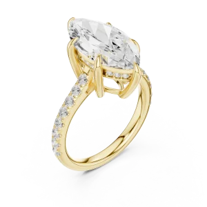 Ethereal Marquise Cut Hidden Halo Solitaire Ring