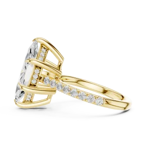 Ethereal Marquise Cut Hidden Halo Solitaire Ring - Image 4