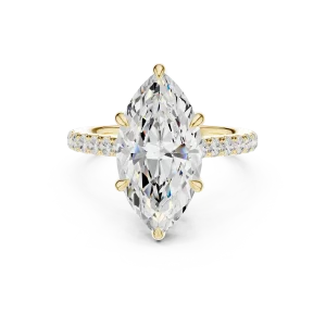 Ethereal Marquise Cut Hidden Halo Solitaire Ring - Image 2