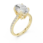 Ethereal Oval Cut Hidden Halo Solitaire Ring