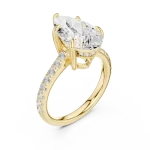 Ethereal Pear Cut Hidden Halo Solitaire Ring