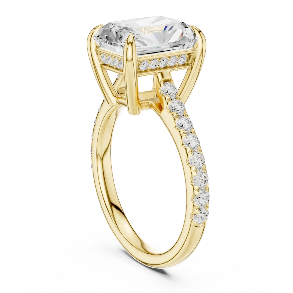 Radiant Luminary Hidden Halo Solitaire Ring - Image 3