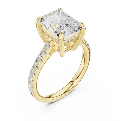 Radiant Luminary Hidden Halo Solitaire Ring