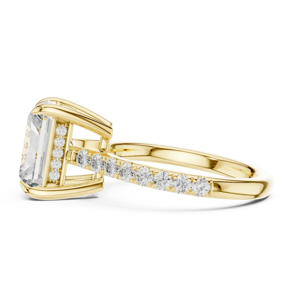 Radiant Luminary Hidden Halo Solitaire Ring - Image 4